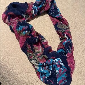 Mix It Pink and Blue Scarf Elegant Accessories